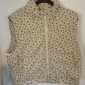 Altar'd State Cream Floral corduroy Vest